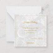 金弓で40歳の誕生日を祝う ノートカード (裏面)