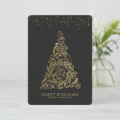 金彩ゴールドツリー 法人用 クリスマスカード (スタンド正面)