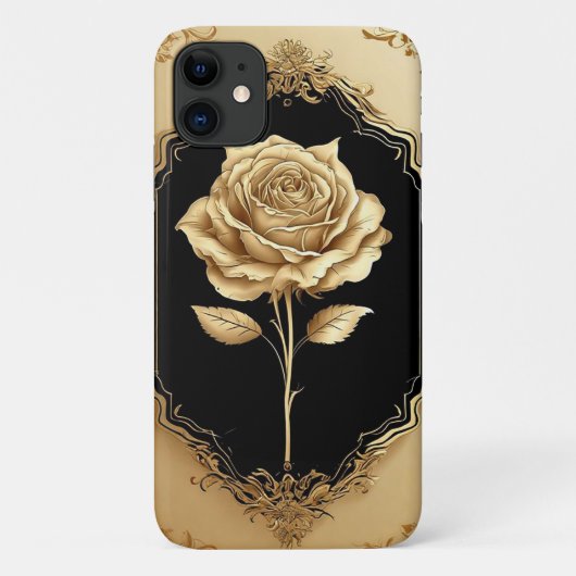 金彩バラの装飾 Case-Mate iPhoneケース (裏面)