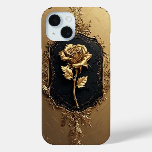金彩バラの装飾 Case-Mate iPhoneケース (裏面)