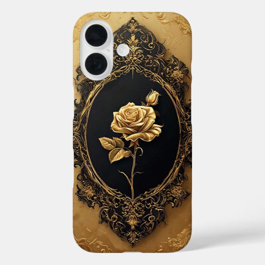 金彩バラの装飾 Case-Mate iPhoneケース (裏面)