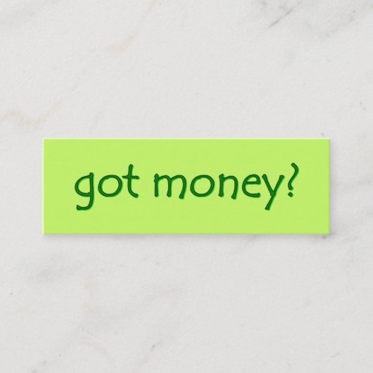 金得は?スキニーギャラリーカード スキニー名刺 (正面)