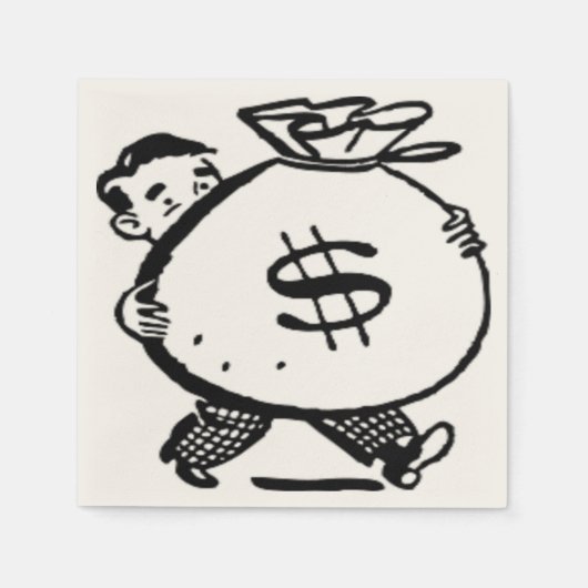 金得は？ スタンダードカクテルナプキン (正面)