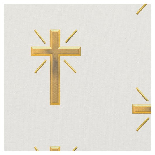 金復活の十字の生地 ファブリック (クローズアップ)