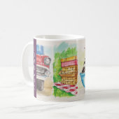 金持ちだが頭の悪い人の夏の旗のマグ コーヒーマグカップ (正面左)