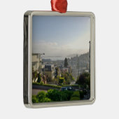 金持ちだが頭の悪い人の通り-サンフランシスコ、カリフォルニア メタルオーナメント (右)