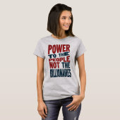 金持ちではなく国民への力 – 抗議のスローガン Tシャツ (正面フル)