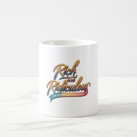 金持ちでばかばかしい コーヒーマグカップ (中央)