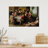 金持ちとラザロの寓話 ポスター (キッチン)