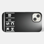金持ちになるリスク iPhoneケース (裏面横)