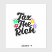 金持ちに税金を払う – アンチ資本家のステッカー シール (シート)