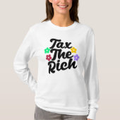 金持ちに税金を払う – アンチ資本家 Tシャツ (正面)