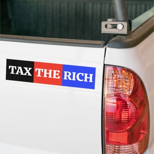 金持ちに税金を払う バンパーステッカー (トラック上)