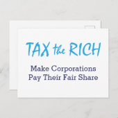 金持ちに税金を払う ポストカード (正面/裏面)