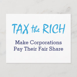 金持ちに税金を払う ポストカード