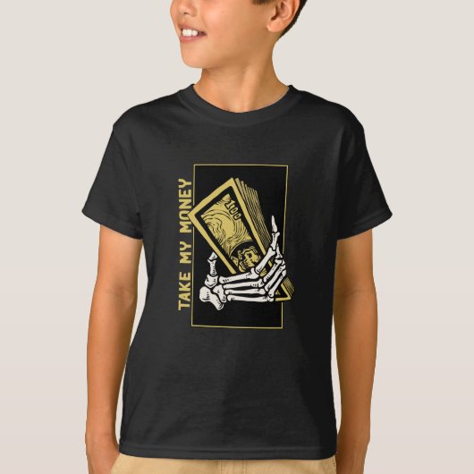 金持ちに税金を払ってもらう Tシャツ (正面)