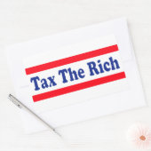 金持ちに課税しろ! 長方形シール (封筒)