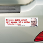 金持ちの政治家は悪党ハリー・トルーマン バンパーステッカー (車上)