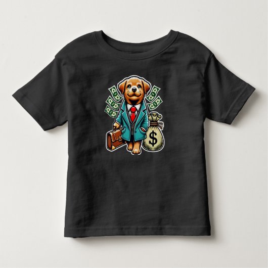 金持ちの犬 トドラーTシャツ (正面)