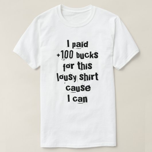 金持ちの真鍮 Tシャツ (デザイン正面)