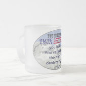 金持ちの破壊によって貧乏人を救済できません フロストグラスマグカップ (正面左)