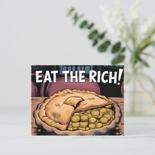 金持ちの金ゴールドコイ食べンが詰まったパイ ポストカード (スタンド正面)