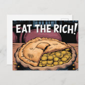 金持ちの金ゴールドコイ食べンが詰まったパイ ポストカード (正面/裏面)