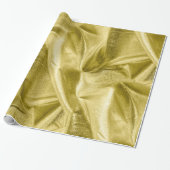 金持ちは金属金ゴールドのフェイクなLameの質をしわにしました ラッピングペーパー (アンロールド)