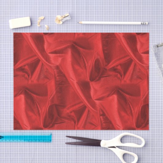 金持ちはLameの金属赤くフェイクな質をしわにしました 薄葉紙 (クラフト)