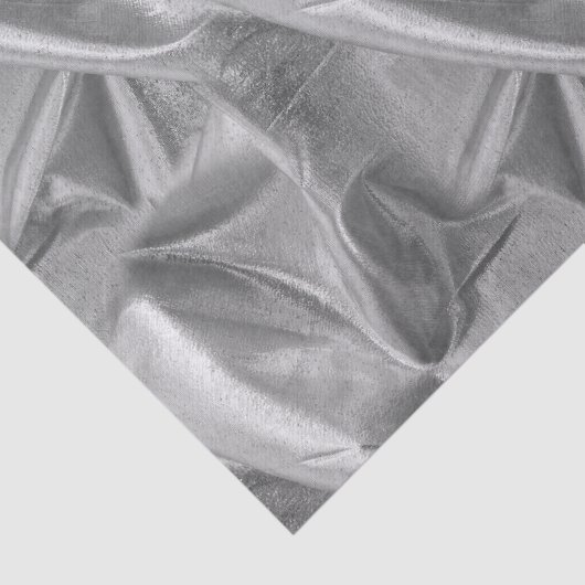 金持ちはLameの金属銀製のフェイクな質をしわにしました 薄葉紙 (詳細)