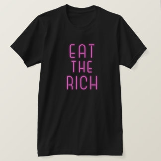 金持ちを食べて下さい Tシャツ