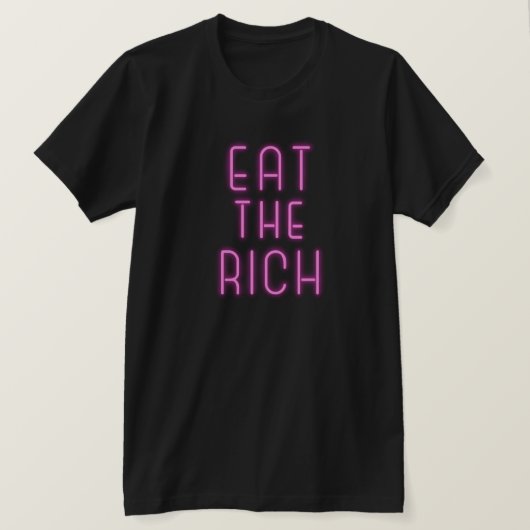 金持ちを食べて下さい Tシャツ (デザイン正面)
