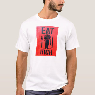 金持ちを食べて下さい Tシャツ