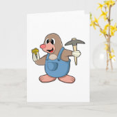 金採掘者としてのモグラ カード (黄色い花)