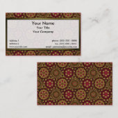 金放射状の網Sm色の名刺 名刺 (正面/裏面)