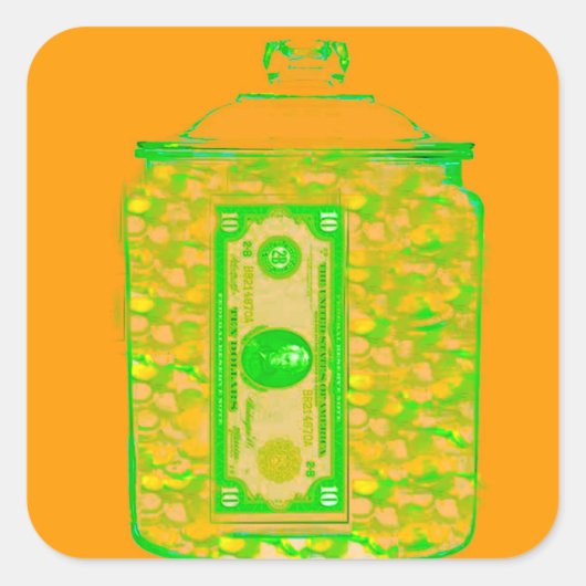 金救額ステッカーテンプレート スクエアシール (正面)