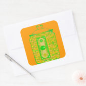 金救額ステッカーテンプレート スクエアシール (封筒)