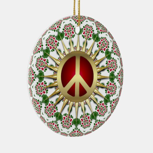 金日曜日のピースサインの休日のオーナメント セラミックオーナメント (右)