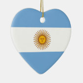 金日曜日アルゼンチンの旗のハートの形の装飾 セラミックオーナメント (右)