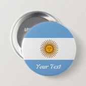 金日曜日アルゼンチンの旗のバッジの名札 缶バッジ (正面&裏面)