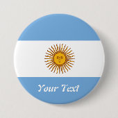 金日曜日アルゼンチンの旗のバッジの名札 缶バッジ (正面)