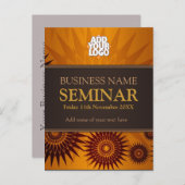 金日曜日ビジネスセミナーの研修会 インビテーションポストカード (正面/裏面)