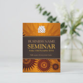 金日曜日ビジネスセミナーの研修会 インビテーションポストカード (スタンド正面)