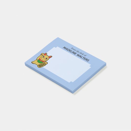 金日本のの招きパーソナライズされた猫 ポストイット (アングル)