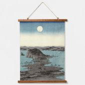 金日本の沢の月明かりの浮世絵 吊り下げ型タペストリー (正面2)