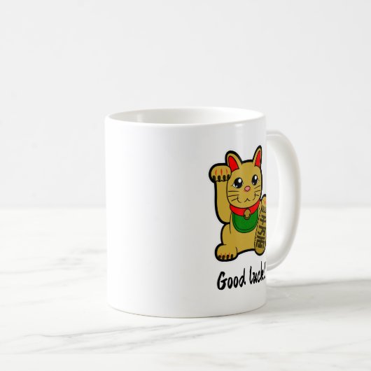 金日本の金福猫「福」 コーヒーマグカップ (正面右)