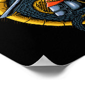 金日本の龍と侍 ポスター (角)