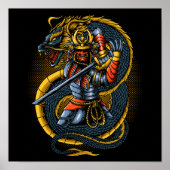 金日本の龍と侍 ポスター (正面)