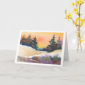 金日没のマツ カード (黄色い花)