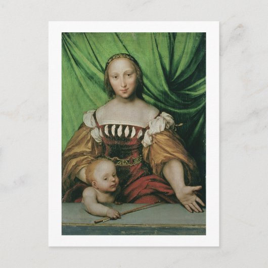 金星とキューピッドC.1524 (石灰木材油) ポストカード (正面)